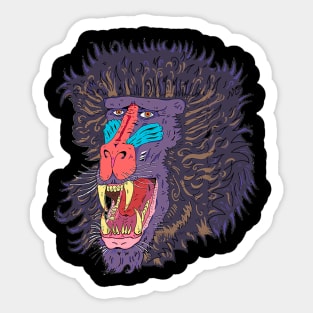 baboon unhappy Sticker